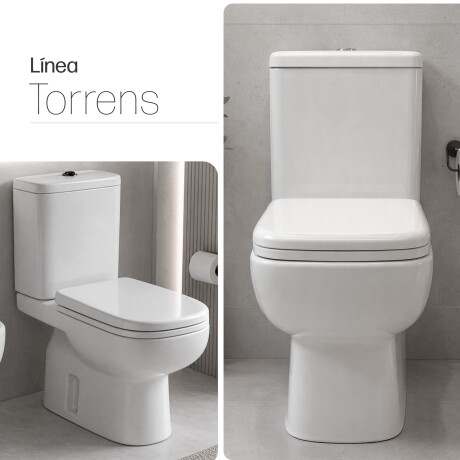 INODORO CON MOCHILA TORRENS BLANCO BRILLANTE DE LOZA PARA BLANCO