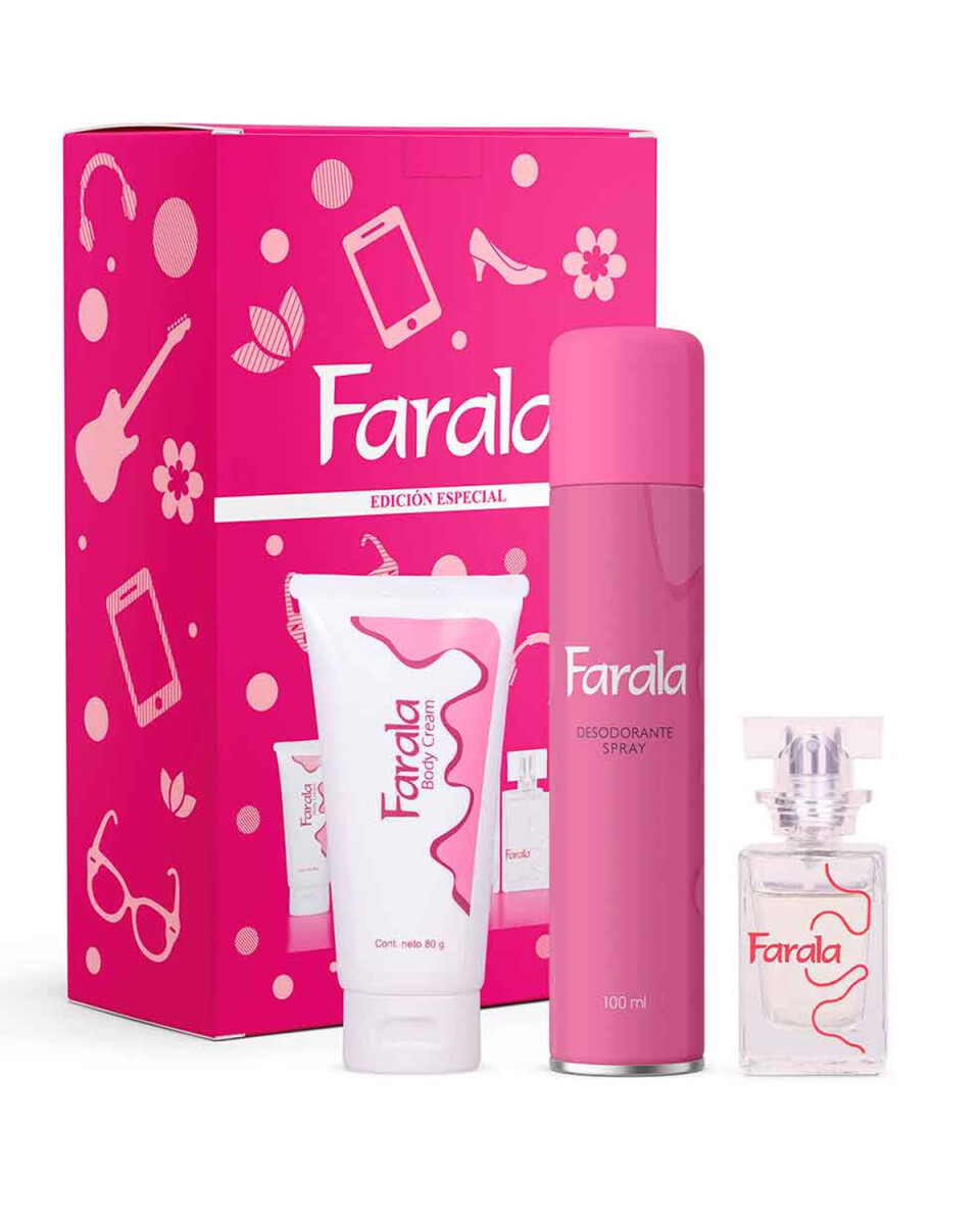 Set perfume Farala EDT 30ml + crema corporal + desodorante original 