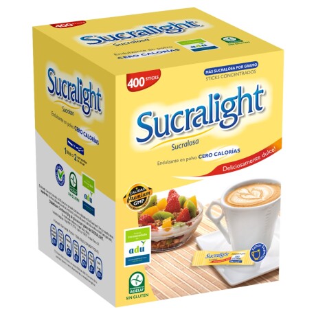 Caja X400 Edulcorante Sucralight en Polvo Sticks 001