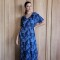 Vestido hibisco Print Azul