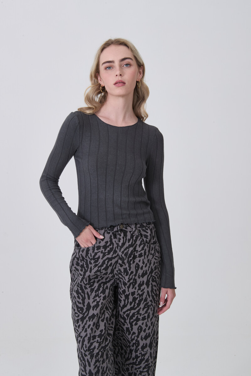 Remera Bali - Gris Melange Oscuro 