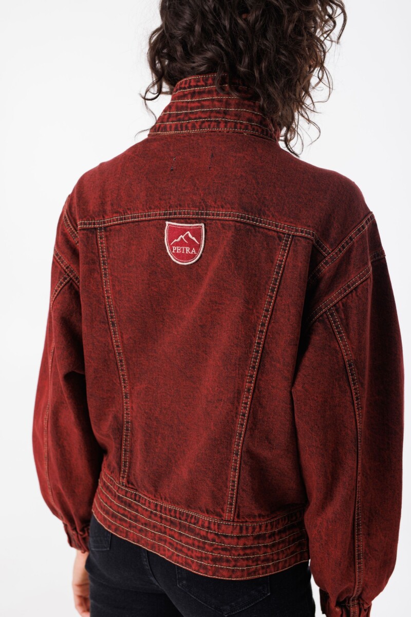 Campera Grunge Bordeaux