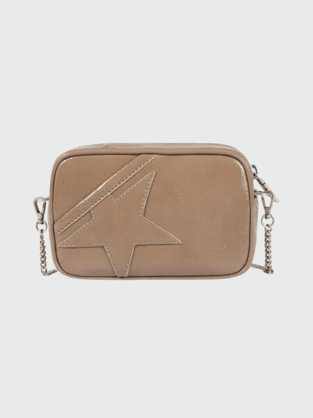 Golden Goose-Cartera de cuero, Star bag mini Visón