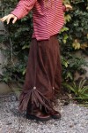Theater Leather Skirt Chocolate