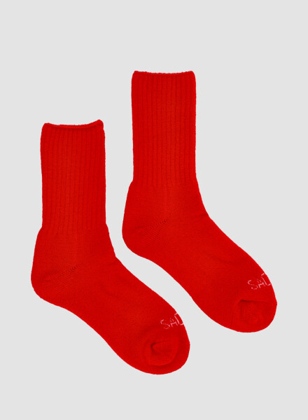Medias lisas soft Rojo