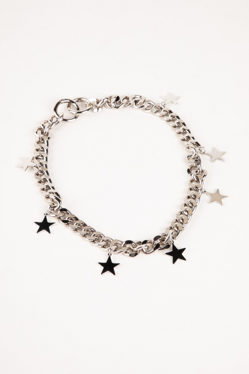 POCKET CHAIN STARS Plateado