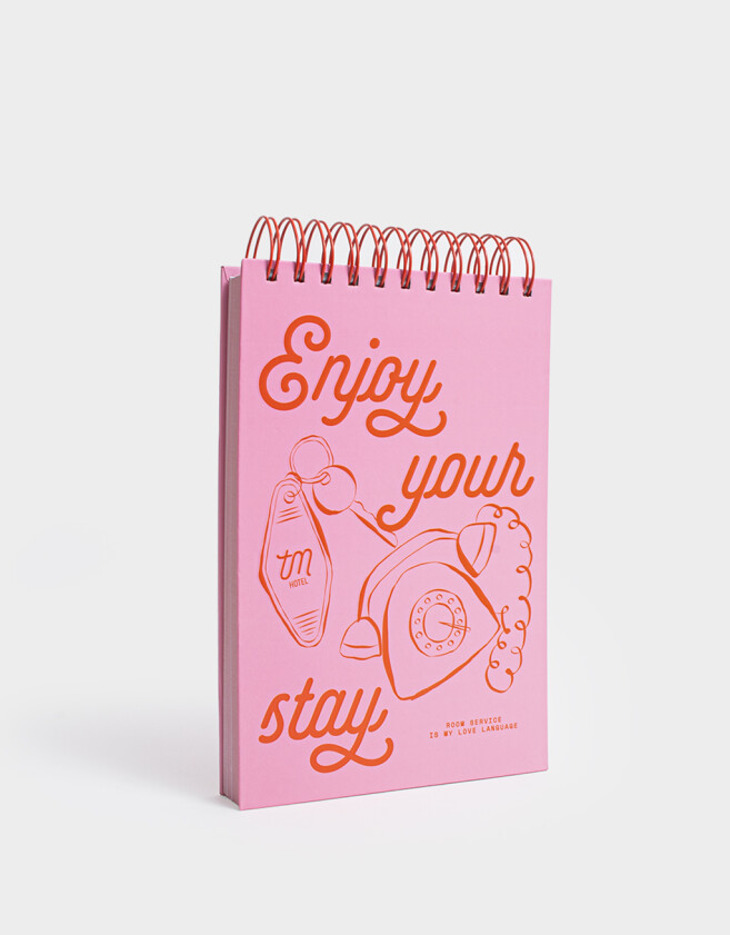 Anotadores Cuadernos y Memos Memo Espiralado Enjoy Your Stay - Rosa Claro