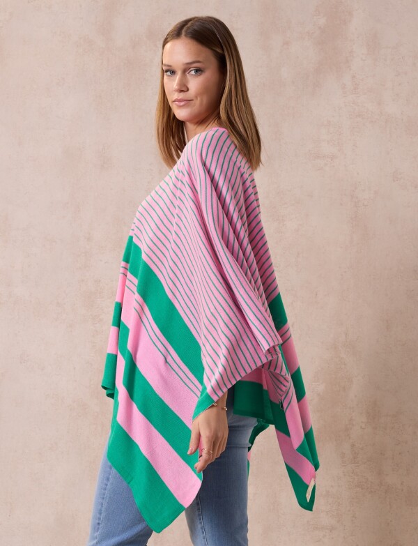 Poncho Lineas ROSA/MULTI