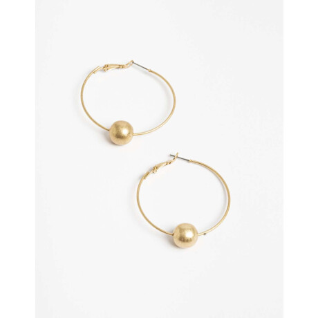 Argollas Dije Metal Dorado Mate