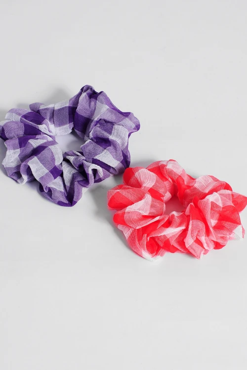 Set gomita cuadrille vichy multicolor