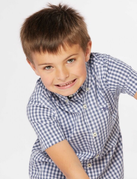 CAMISA A CUADROS Azul
