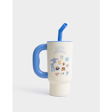 Vaso Térmico Good Morning Blanco Crudo