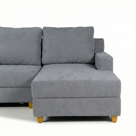 Rinconera Lucci - Tela Microfibra - Chaise derecho Berlin 06 (Grafito)