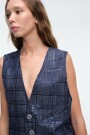 CHALECO LENTEJUELA Azul