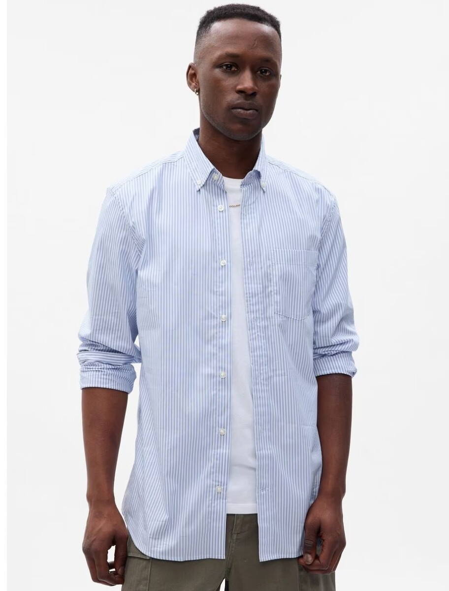 Camisa Eco Cool Max Hombre - Blue Stripe 