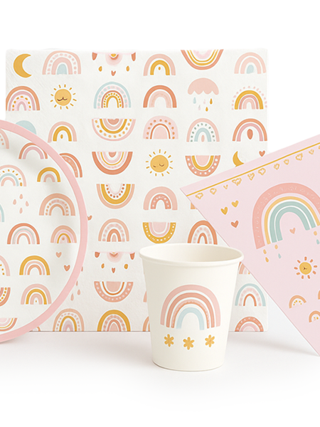 PARTY SET ARCOIRIS BLANCO