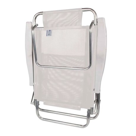 Reposera Silla Reclinable 6 Posiciones Aluminio Mor Summer Blanco