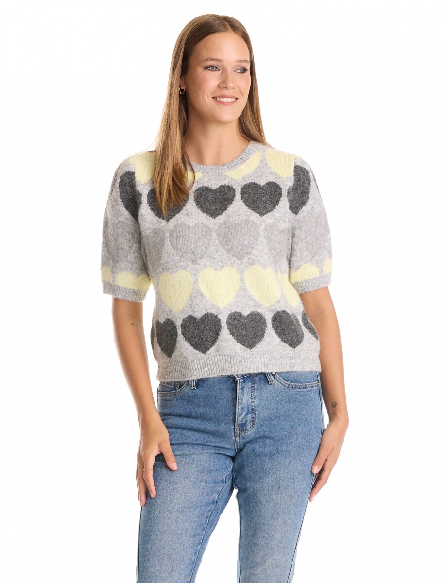 Buzo Hearts - Gris/multi 