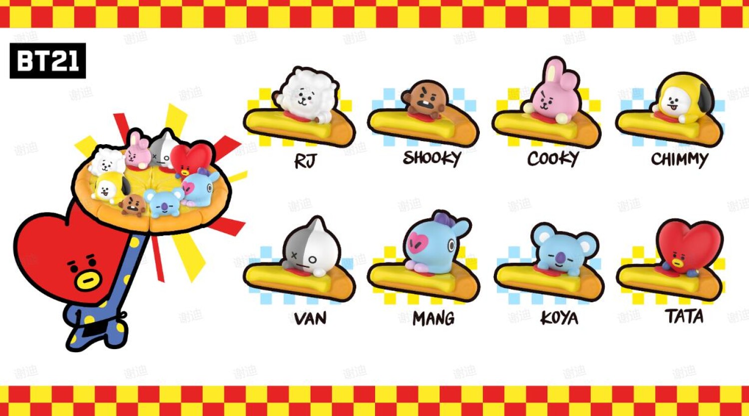 Caja sorpresa BT21 pizza — Miniso Uruguay