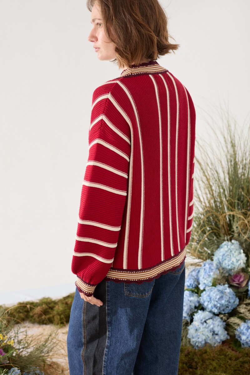 CARDIGAN SUR Rojo