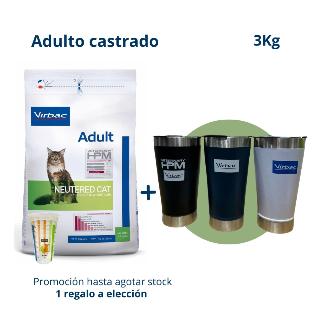 Hpm Gato Adulto Castrado 3 Kg 