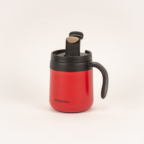 Taza Térmica Con Tapa 350 Ml Rojo