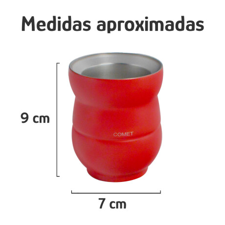 Set Termo 750ml con manija +mate 140ml +bombilla regalo Rojo