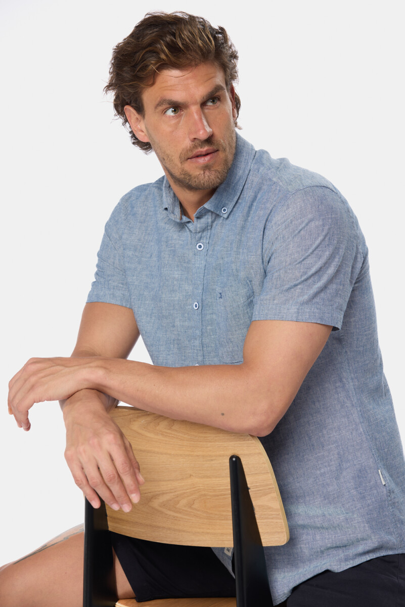 CAMISA DE LINO - Denim 