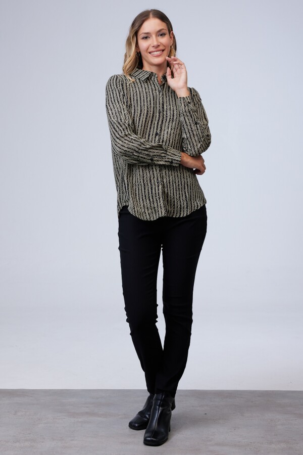 Camisa Espiga NEGRO/BEIGE