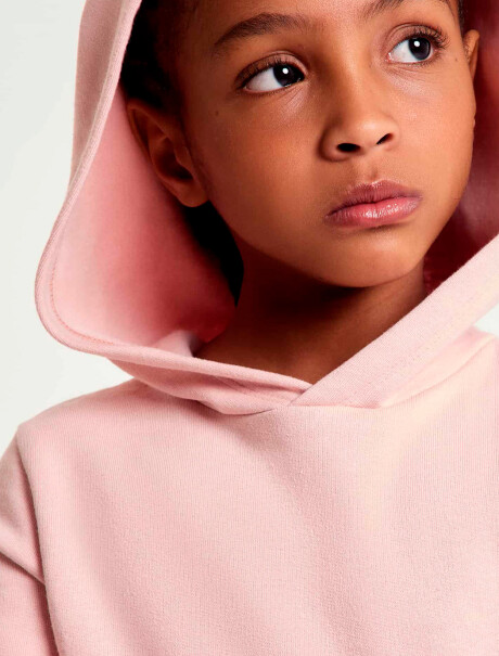 BUZO BÁSICO INFANTIL CON CAPUCHA ROSADO
