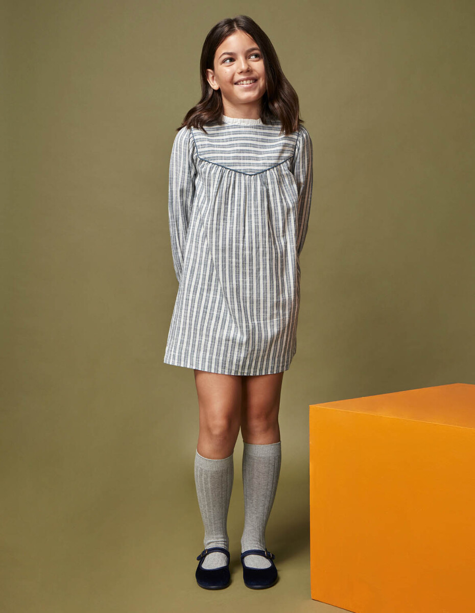 Vestido Patchwork - Petroleo 