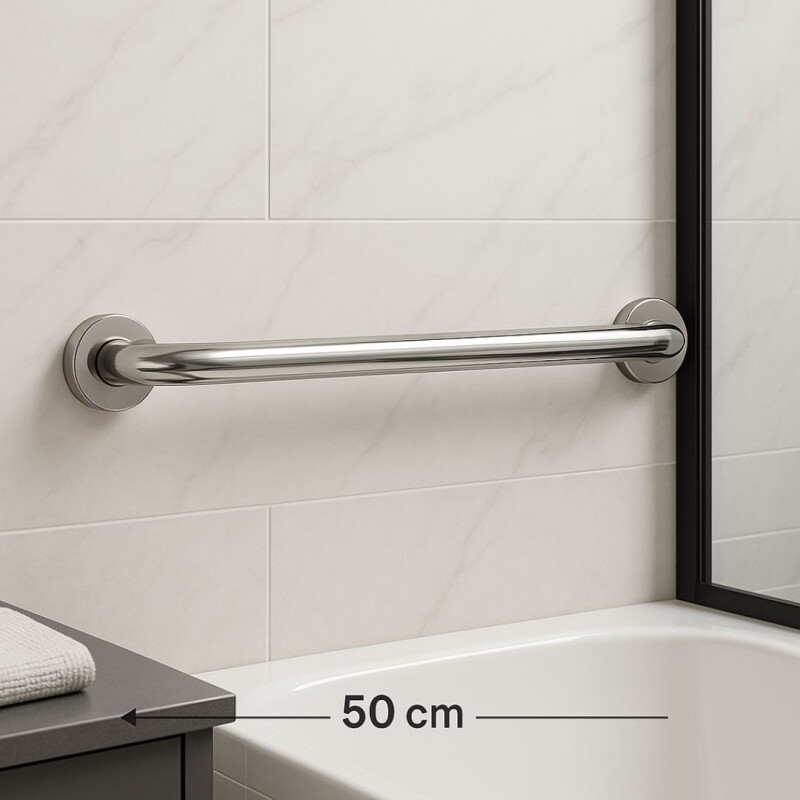 Toallero Barra Acero Inoxidable Baño 50cm Fijación Pared Toallero Barra Acero Inoxidable Baño 50cm Fijación Pared