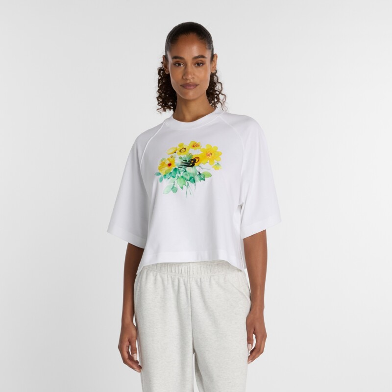 Remera New Balance de Dama - - WT6140AEWT WHITE