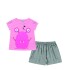 Conjunto pijamas para niñas (blusa y shorts) ROSA