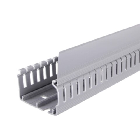 CABLECANAL 60X40MM GRIS RANURADO calado angosto CABLECANAL 60X40MM GRIS RANURADO calado angosto