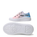 Championes Infantiles DC Canvas HARLEY QUINN Plataforma Rosado - Celeste