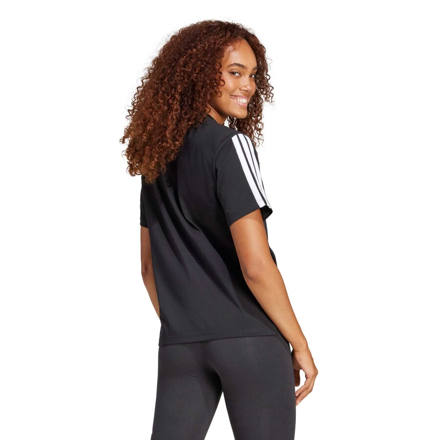 Remera de Mujer Adidas Essentials 3S Negro - Blanco