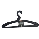 PERCHA PLASTICA INFANTIL X 7 UNIDADES NEGRO