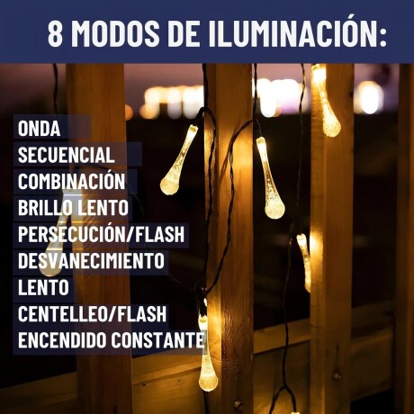Guirnalda Solar Hada Gotas 7m 30 Luces Led Navidad Guirnalda Solar Hada Gotas 7m 30 Luces Led Navidad
