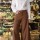 PANTALON WIDE XL LINEN SS26 Chocolate