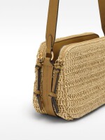 Bolso Bandolera Efecto Rafia natural