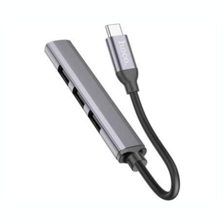 Hub HOCO 4 En 1 HB26 USB-C A 1 USB-A 3.0 Y 3 USB-A 2.0 - Metal Gray Hub HOCO 4 En 1 HB26 USB-C A 1 USB-A 3.0 Y 3 USB-A 2.0 - Metal Gray