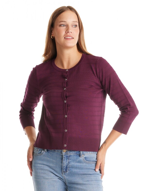 Cardigan Basico VIOLETA