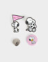 Pin Set De Pins Snoopy Mundial - Combinacion Multicolor