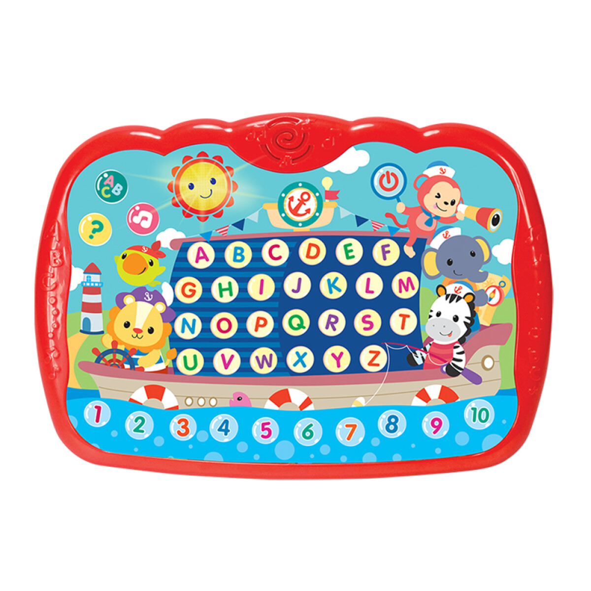 Tableta Pad Educativa Electrónica Bebé Música Sonidos Winfun - Rojo 