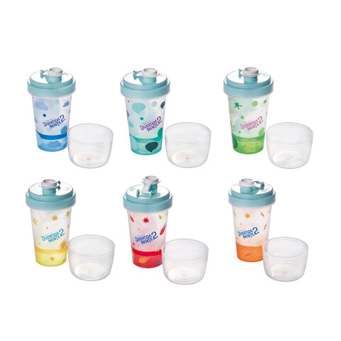 Vaso Milk Shake con Tapa Intensamente Diseño Surtido 320 ml U