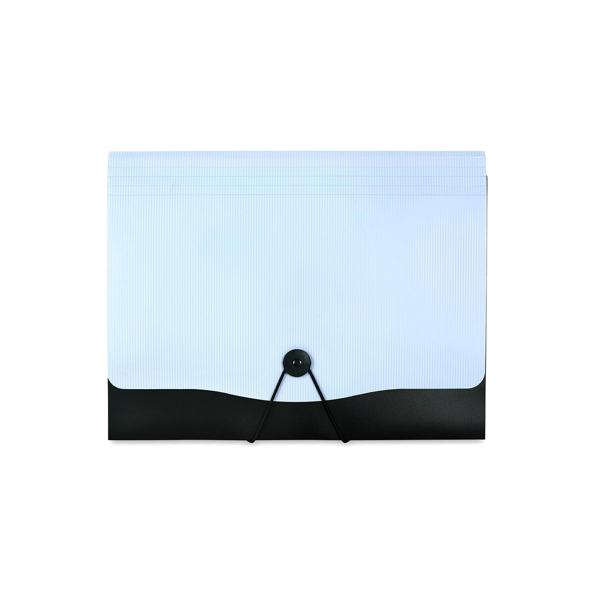 Carpeta con compartimentos y elastico colores pastel - Celeste 