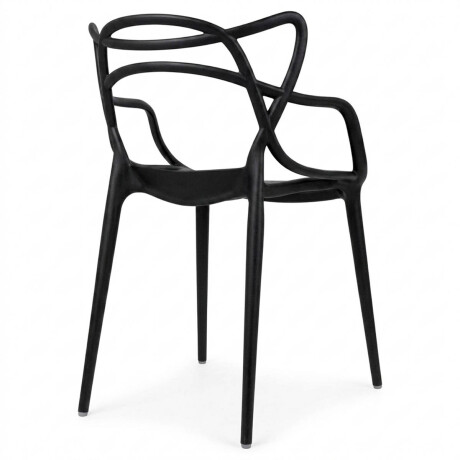 Silla Diseño Comedor Living Poliprop UV 150kg Karmen Negro