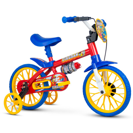 Bicicleta Niño Montaña Rod. 12 Y Caramañola Rojo-Azul