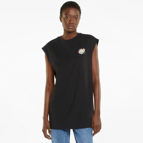 HF Sleeveless Oversized Tee - Mujer Black